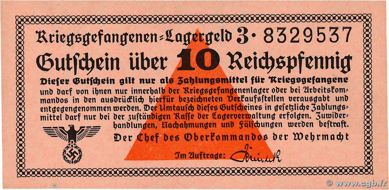 10 Reichspfennig ALLEMAGNE  1939 R.516 NEUF
