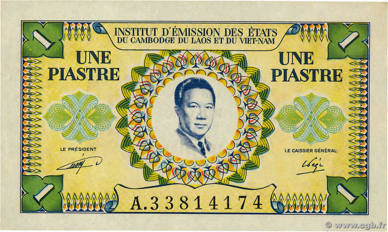 1 Piastre - 1 Dong INDOCHINE FRANÇAISE  1953 P.104 NEUF
