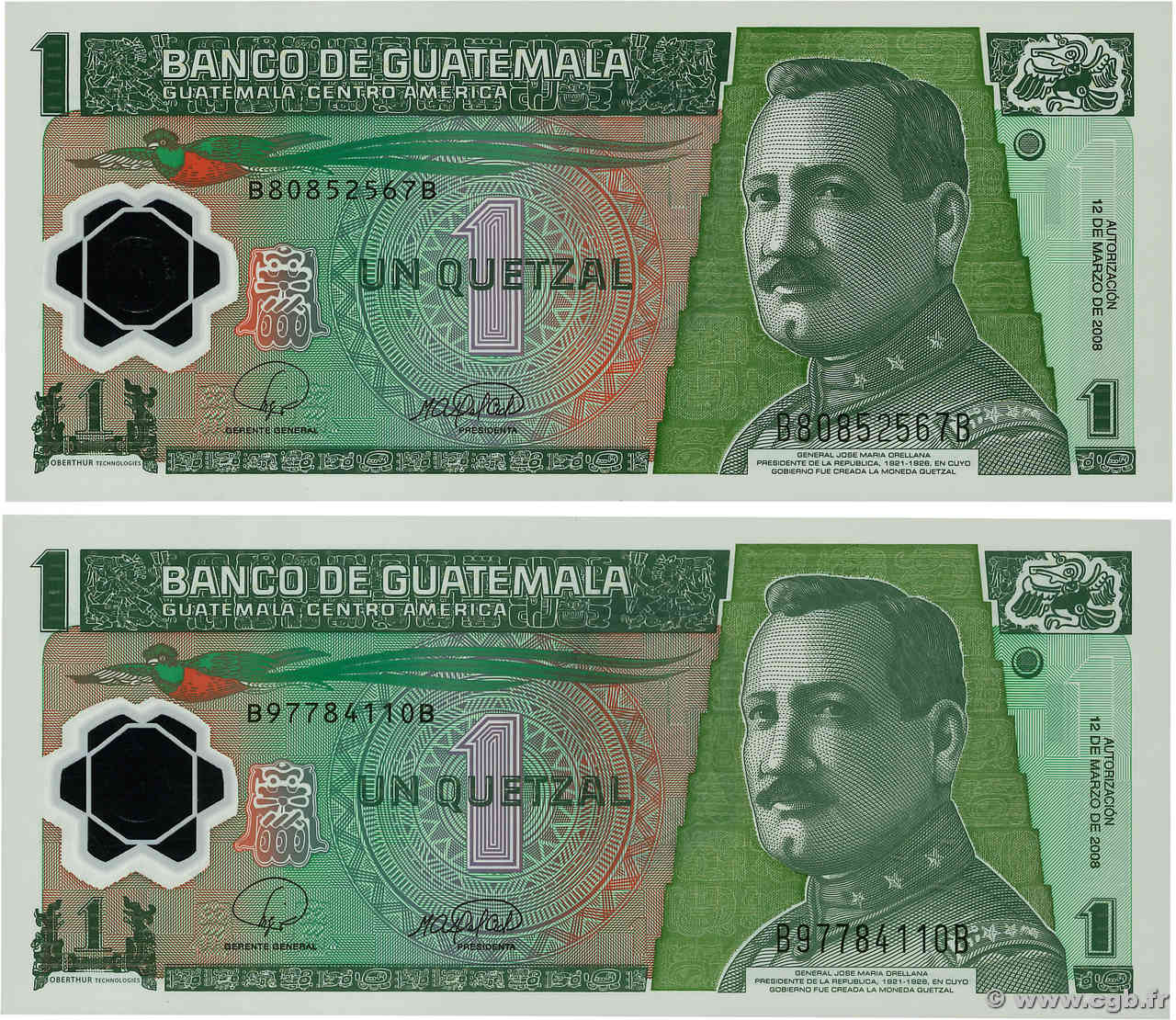 1 Quetzal Lot GUATEMALA  2006 P.109 NEUF