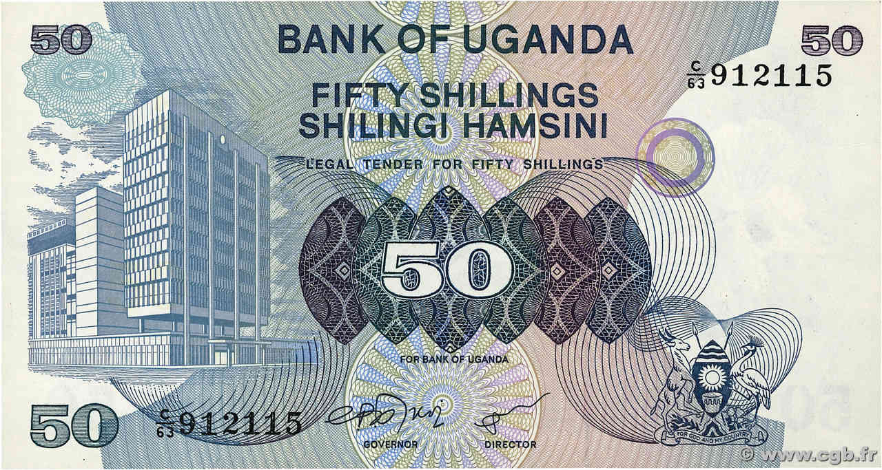 50 Shillings UGANDA  1979 P.13a fST+