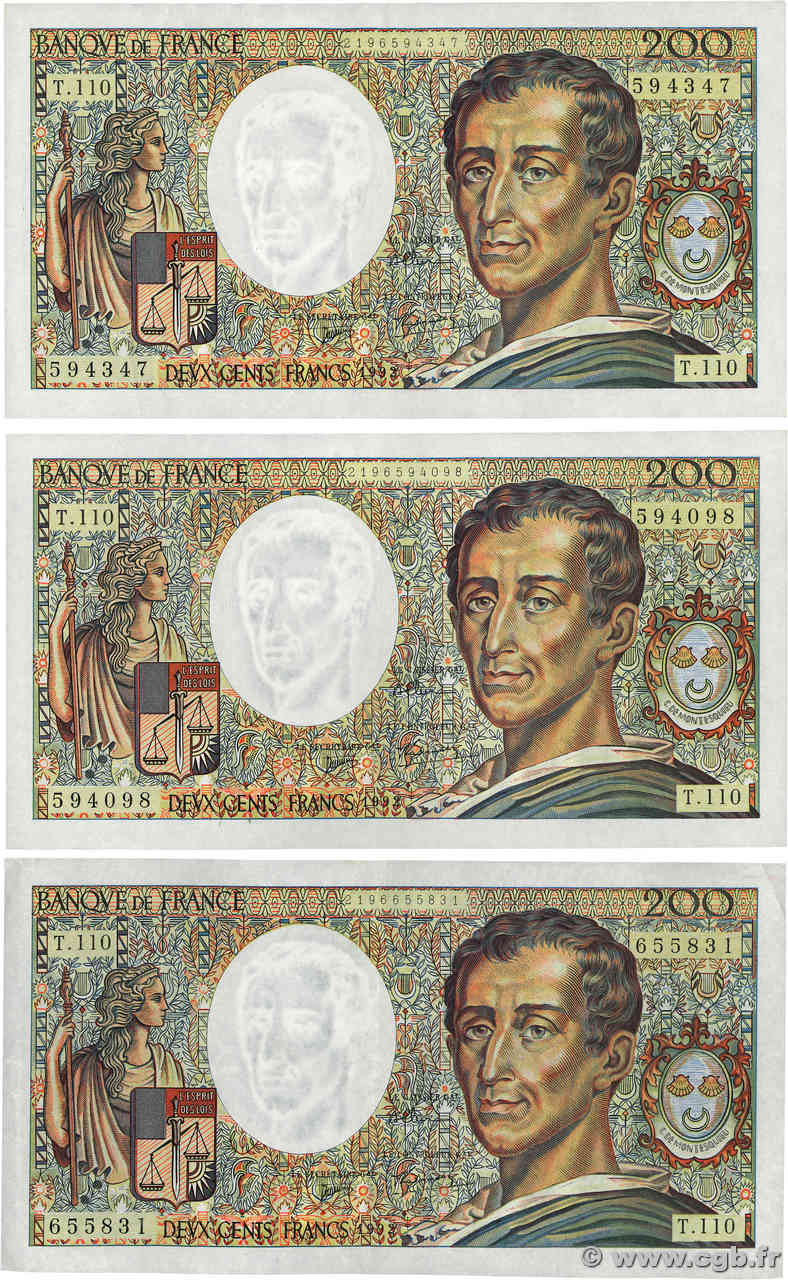 200 Francs MONTESQUIEU Lot FRANCE  1992 F.70.12a TTB+