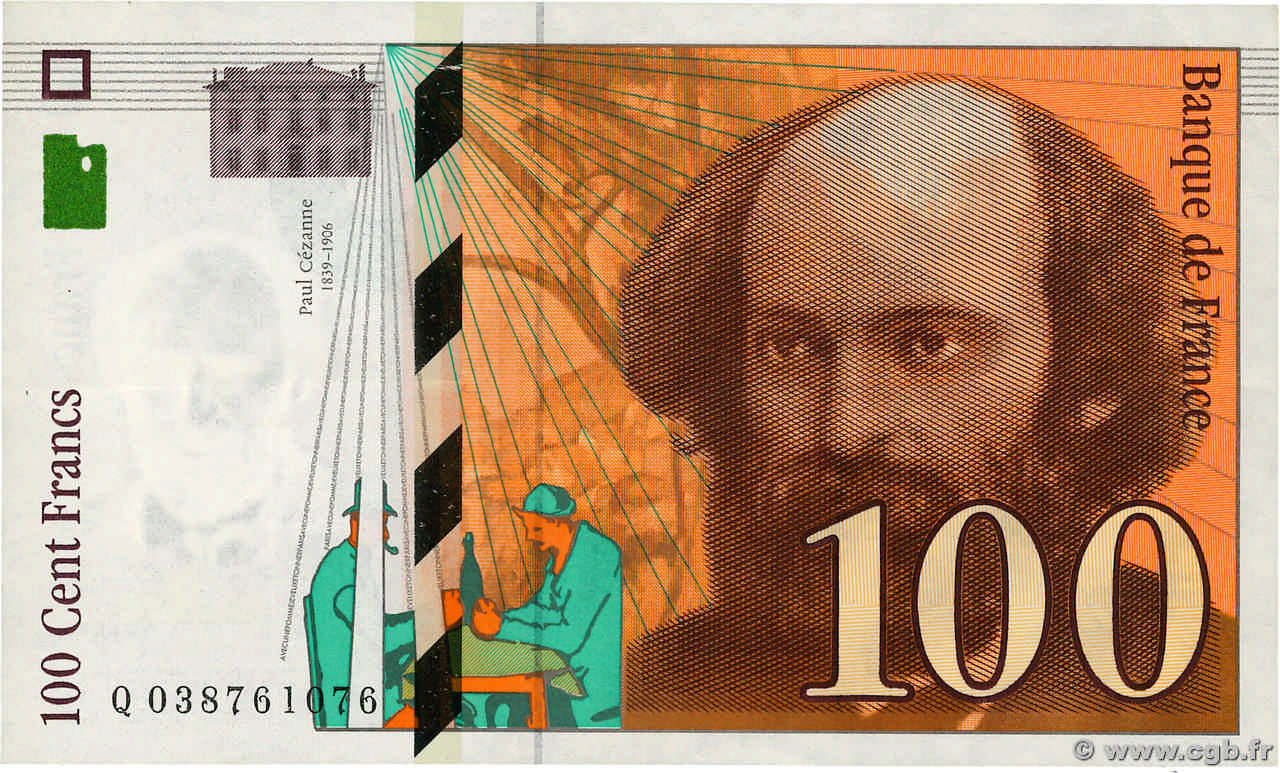 100 Francs CÉZANNE FRANCE  1997 F.74.01 TTB+