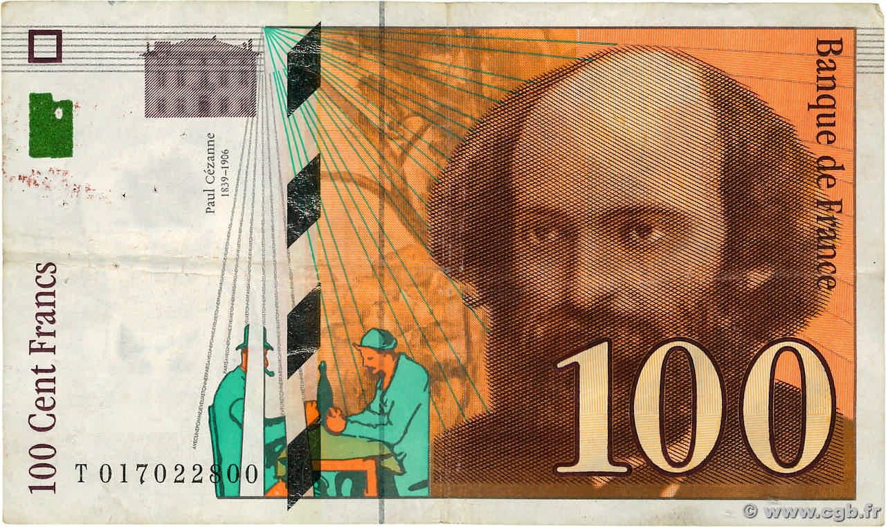 100 Francs CÉZANNE FRANCE  1997 F.74.01 TB