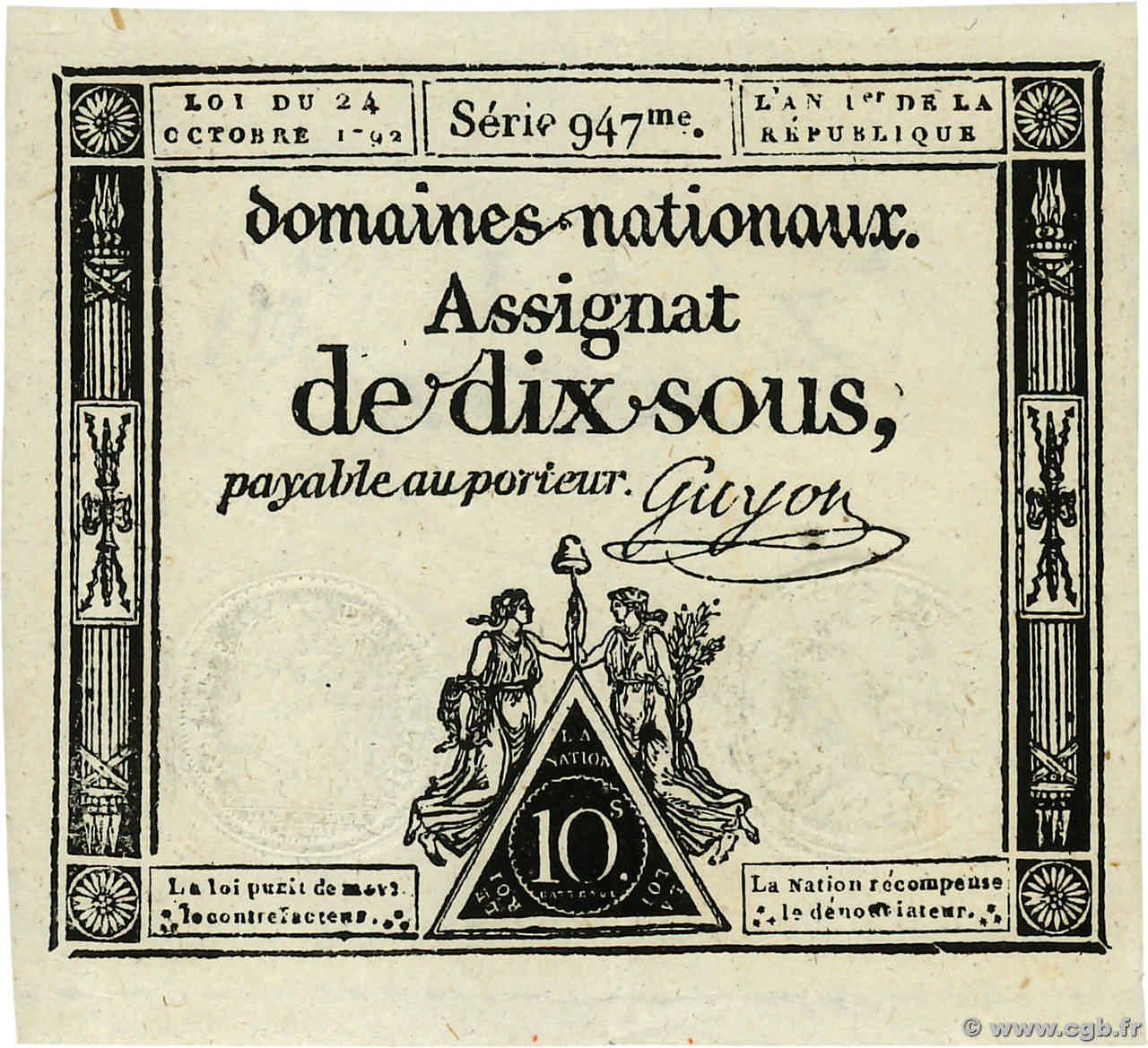 10 Sous FRANCE  1792 Ass.34a SPL