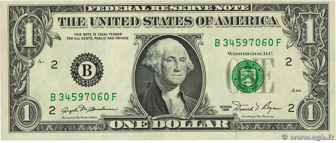 1 Dollar ÉTATS-UNIS D AMÉRIQUE New York 1981 P.468a pr.NEUF