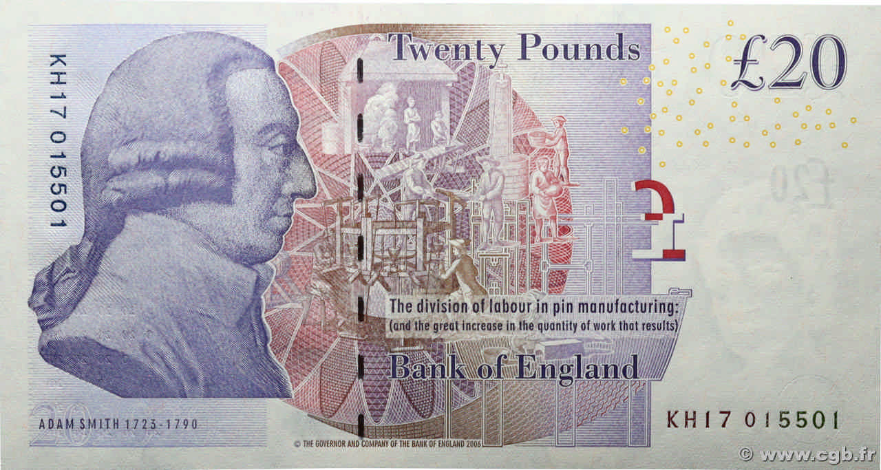 20 Pounds ENGLAND 2006 P 392c 502062 Banknotes 20-pounds-england-2006-p-392c-502062-banknotes