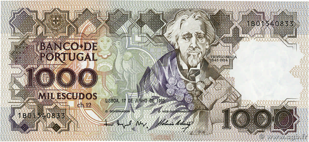 1000 Escudos PORTUGAL  1993 P.181j NEUF