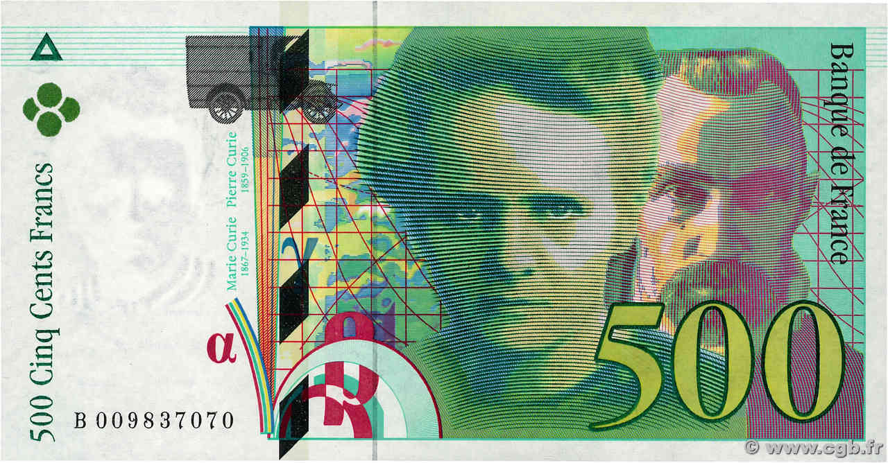 500 Francs PIERRE ET MARIE CURIE FRANCE  1994 F.76.01 pr.NEUF