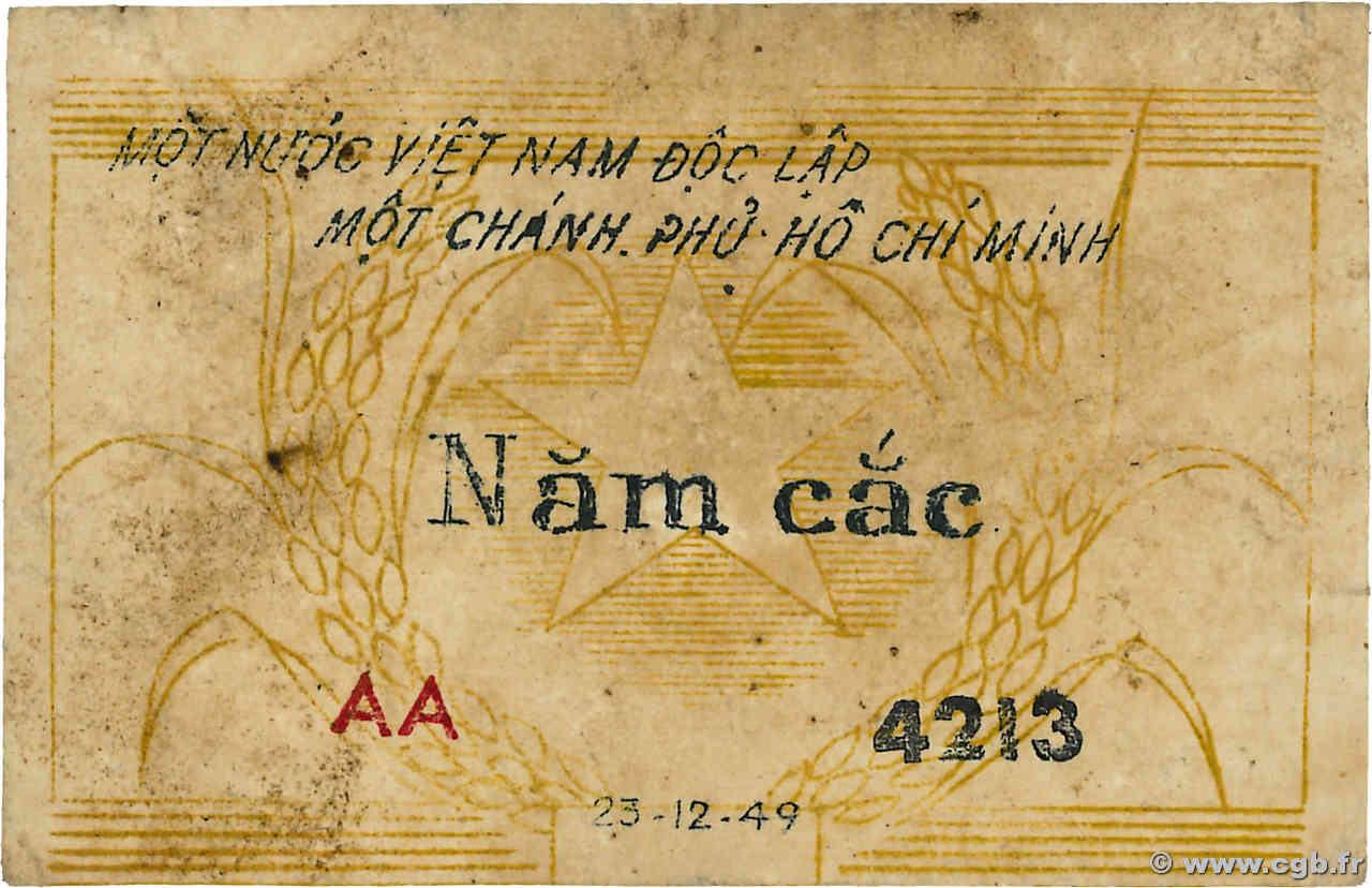 5 Cac VIETNAM  1949 P.- BB