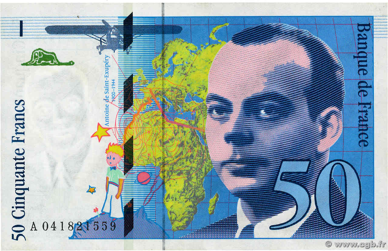 50 Francs SAINT-EXUPÉRY modifié FRANCE  1997 F.73.04 XF