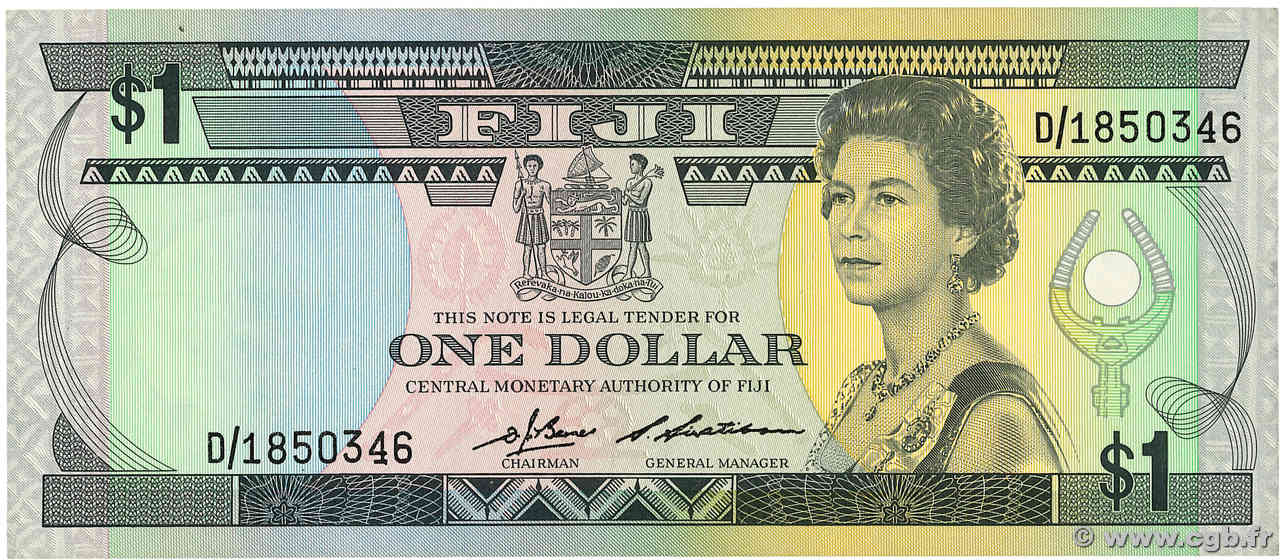 1 Dollar FIDJI  1983 P.081 TTB