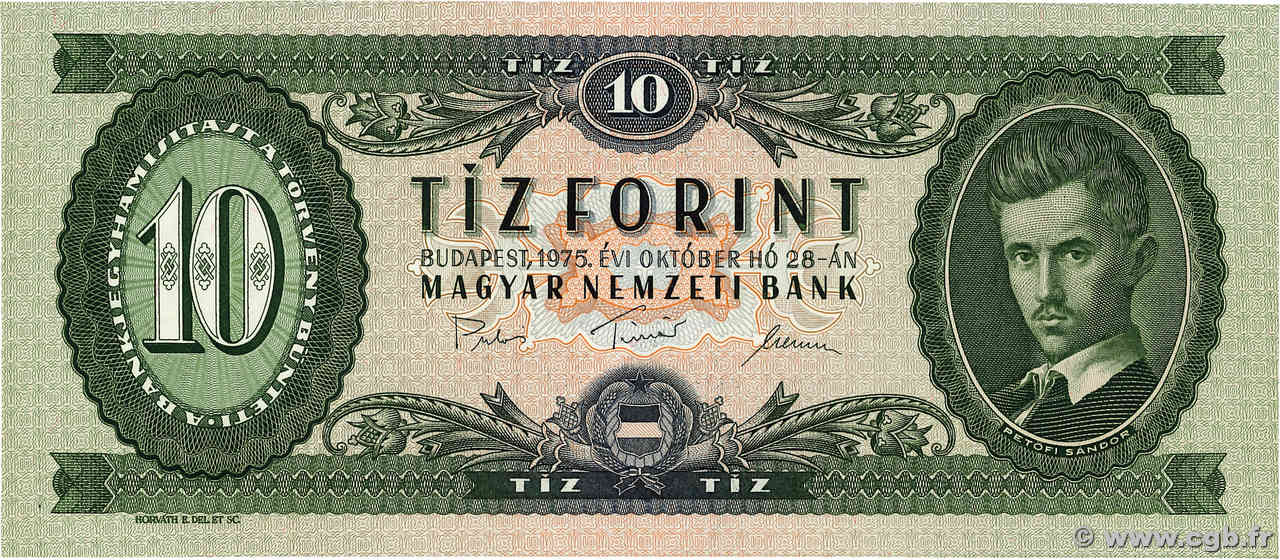 10 Forint HONGRIE  1975 P.168e NEUF