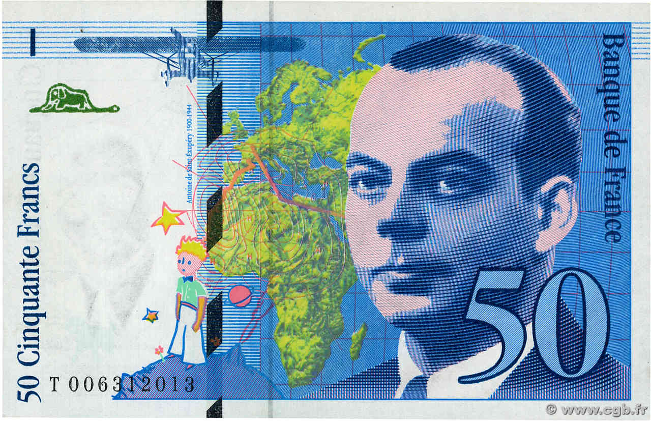 50 Francs SAINT-EXUPÉRY FRANCE  1993 F.72.02 pr.NEUF