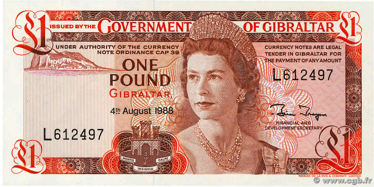 1 Pound GIBRALTAR  1988 P.20e NEUF