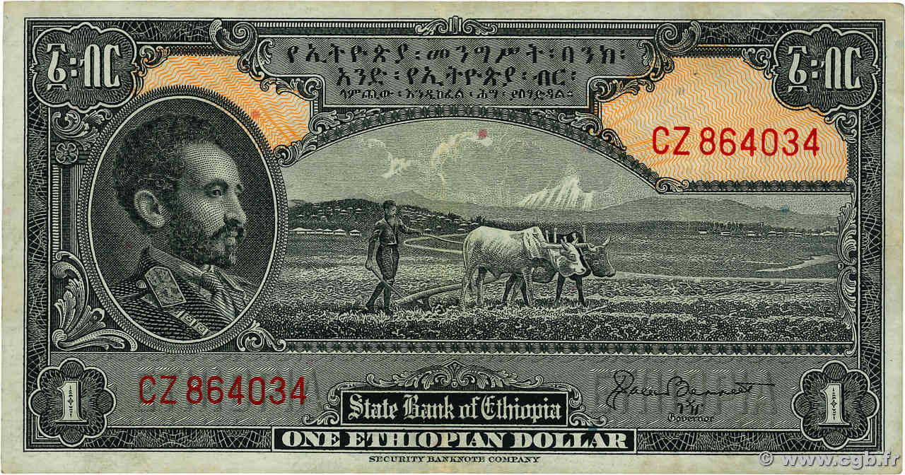 1 Dollar ÉTHIOPIE  1945 P.12b TTB