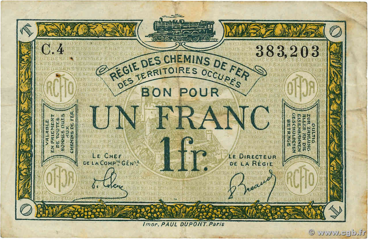 1 Franc FRANCE régionalisme et divers  1918 JP.135.05 TTB