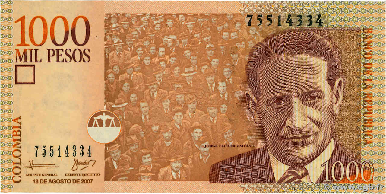 1000 Pesos COLOMBIE  2007 P.456 NEUF