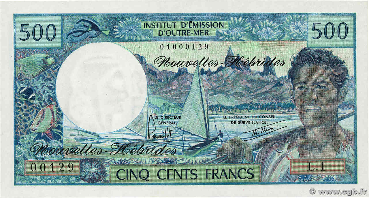 500 Francs NOUVELLES HÉBRIDES  1979 P.19b pr.NEUF