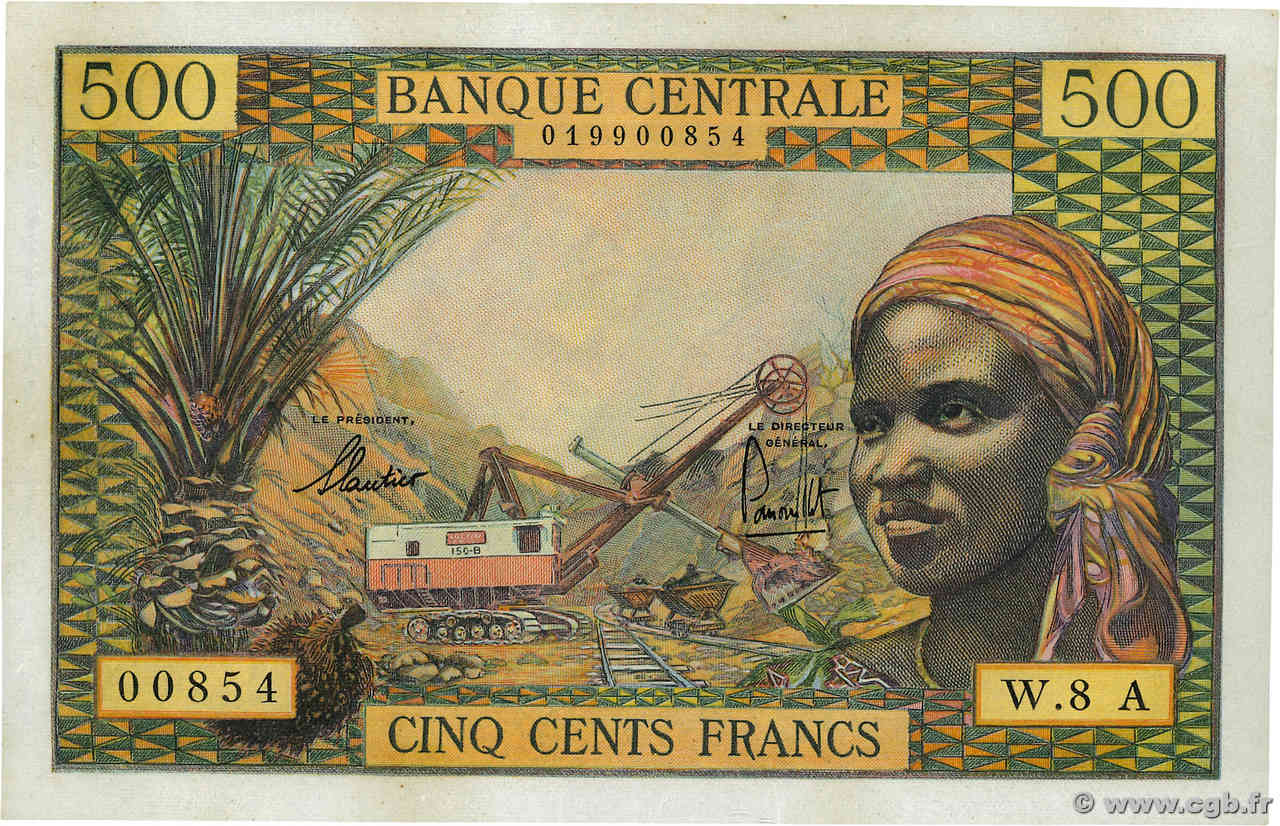 500 Francs ÉTATS DE L AFRIQUE ÉQUATORIALE  1965 P.04e SPL