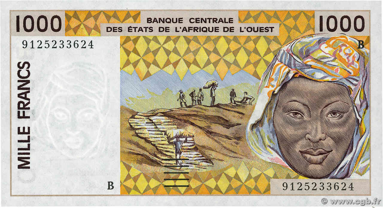 1000 Francs ÉTATS DE L AFRIQUE DE L OUEST  1991 P.211Ba NEUF