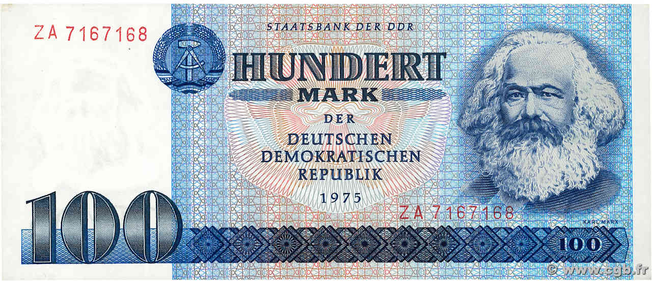 100 Mark ALLEMAGNE RÉPUBLIQUE DÉMOCRATIQUE  1975 P.31 SPL