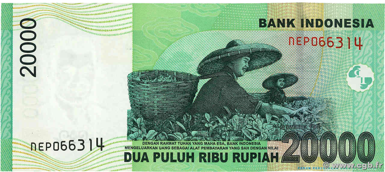 20000 Rupiah INDONÉSIE  2009 P.144f NEUF
