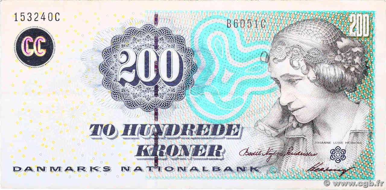 200 Kroner DENMARK  2005 P.062d VF