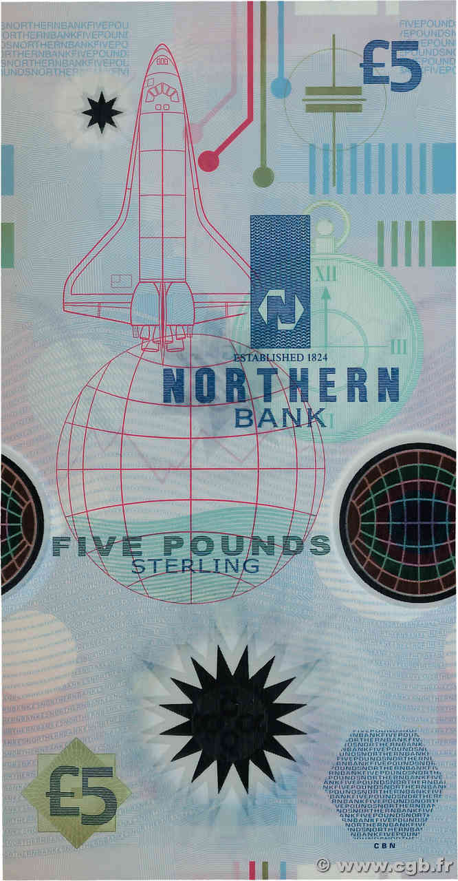5 Pounds IRLANDE DU NORD 1989 P.193a b69_0575 Billets