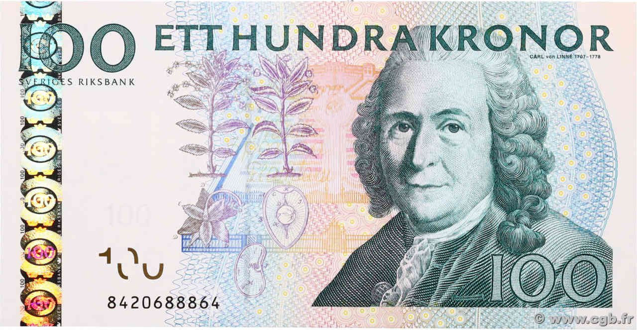 100 Kronor SWEDEN  2008 P.65c UNC