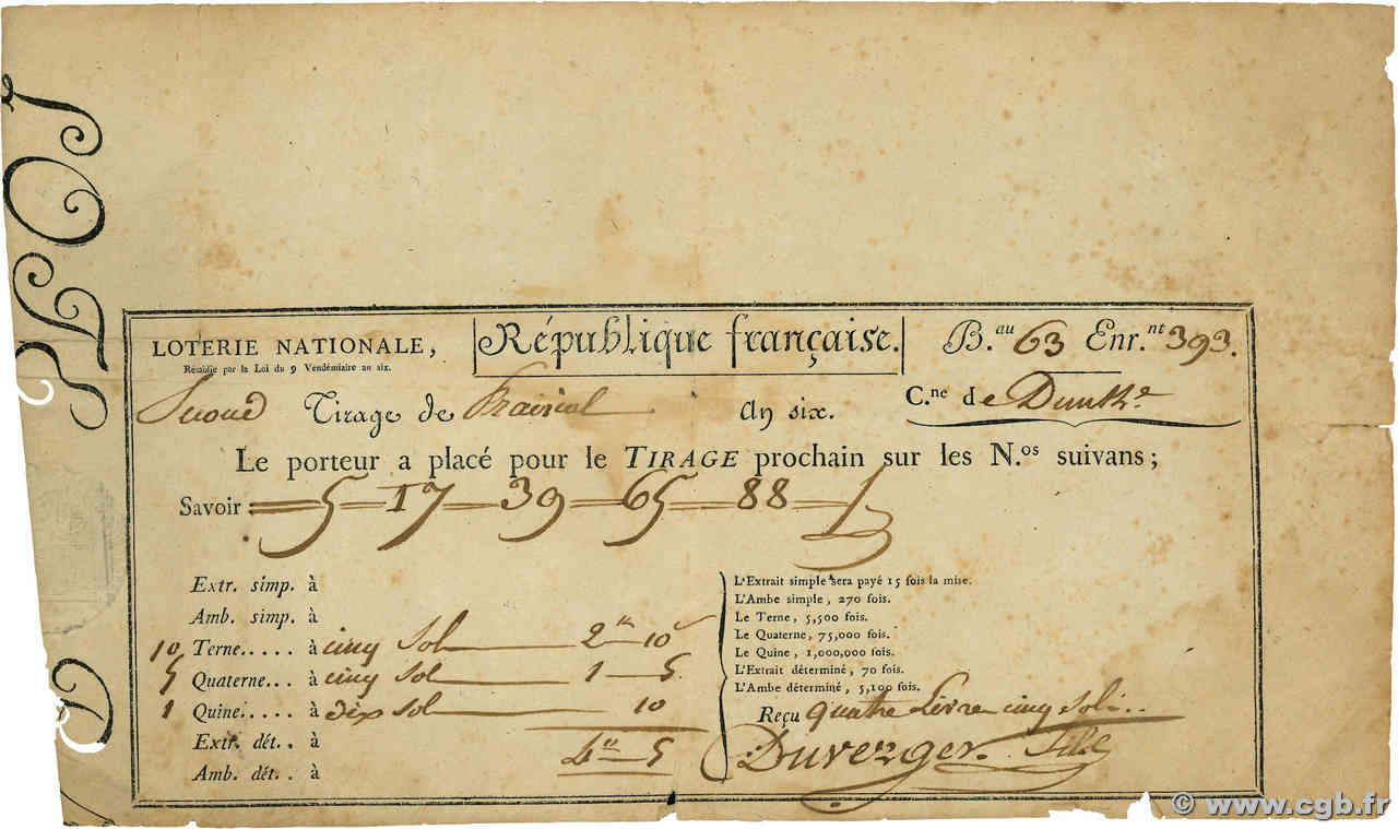 4 Livres 5 Sols FRANCE régionalisme et divers  1797 F.- TTB