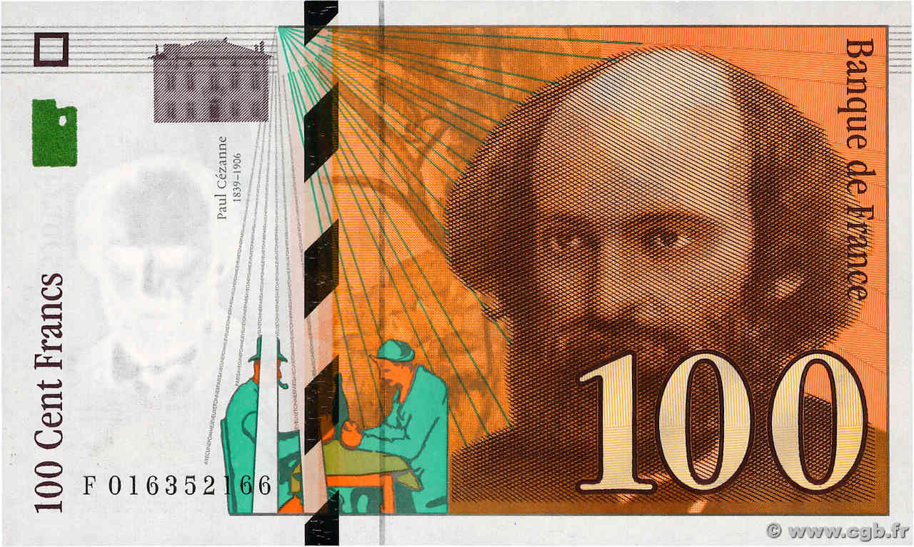 100 Francs CÉZANNE FRANCE  1997 F.74.01 UNC