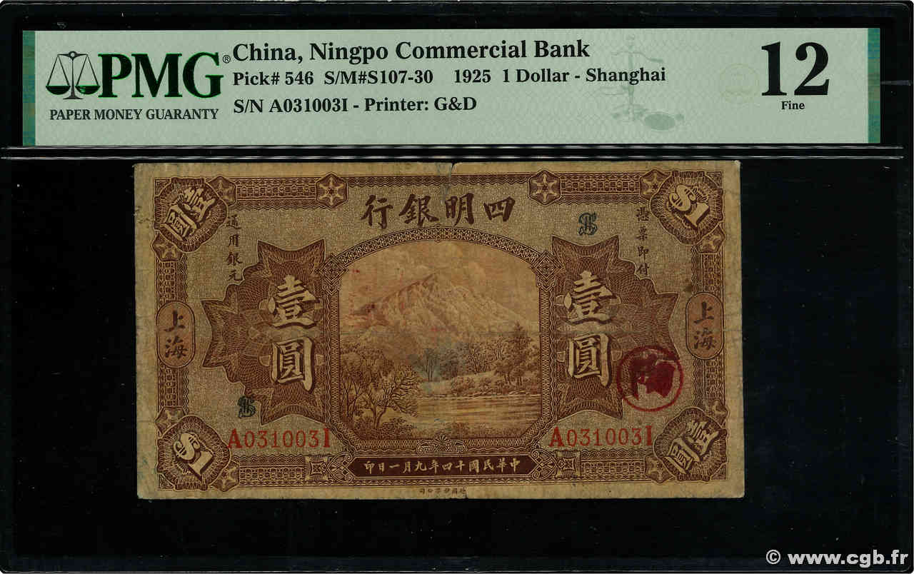 1 Dollar REPUBBLICA POPOLARE CINESE  1925 P.0546 q.MB