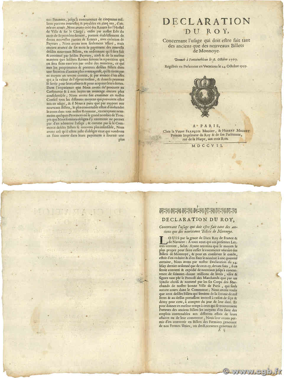 sans FRANCE régionalisme et divers Paris 1707  TB