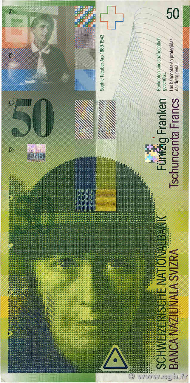 50 Francs SUISSE  2002 P.71a pr.TTB