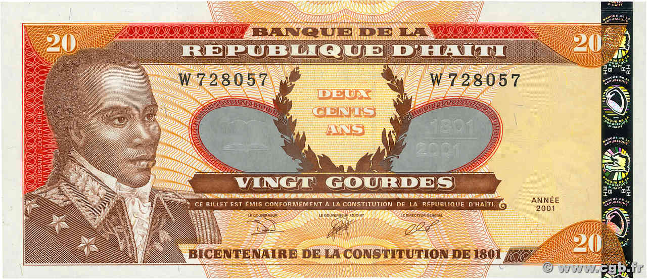 20 Gourdes HAÏTI  2001 P.271Aa NEUF