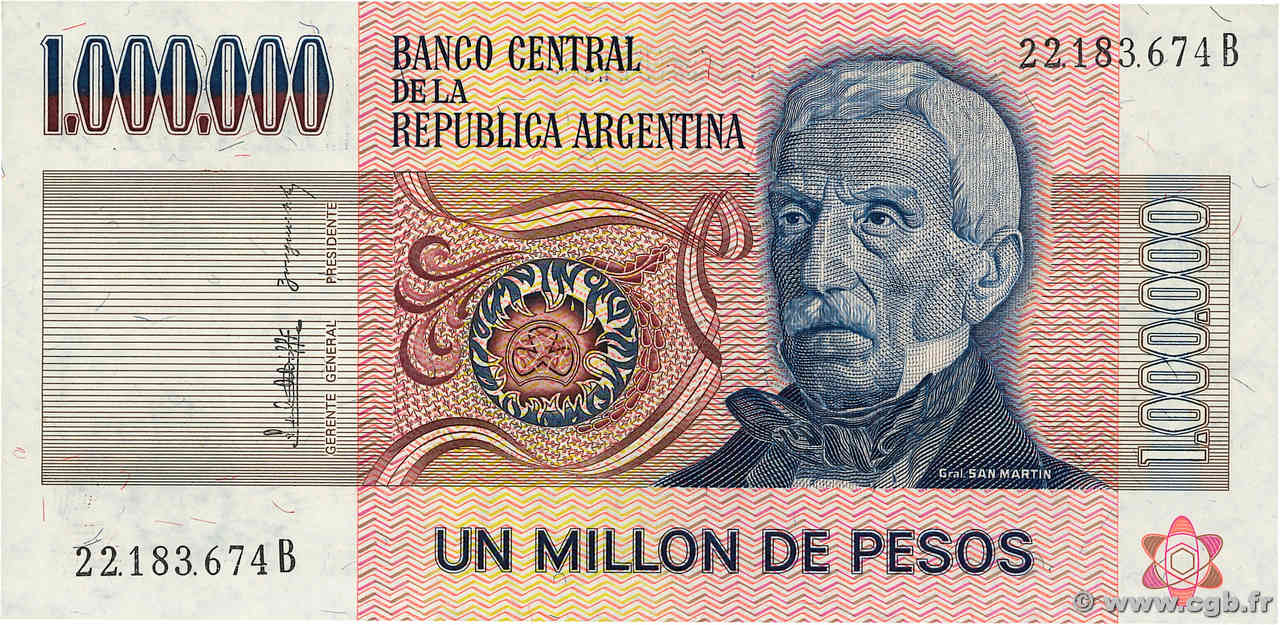 1000000 Pesos ARGENTINE  1981 P.310 pr.NEUF