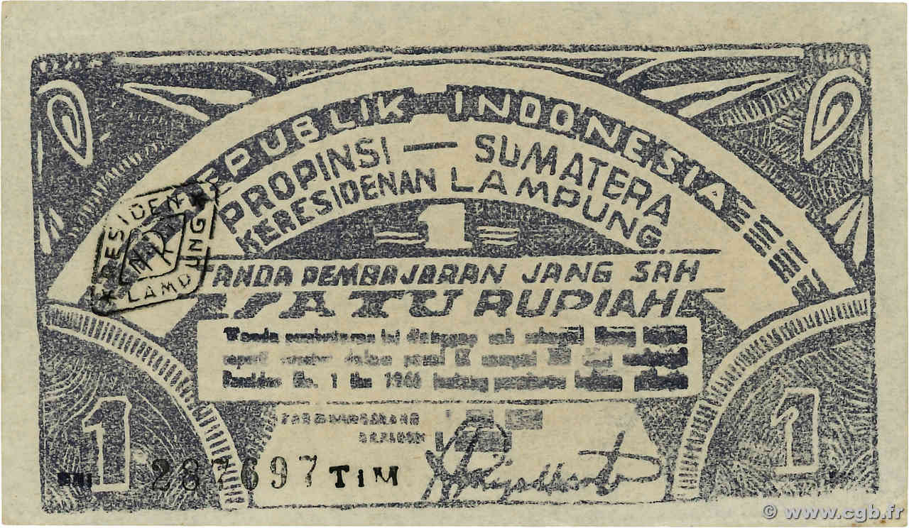 1 Rupiah INDONESIA  1948 PS.385b AU