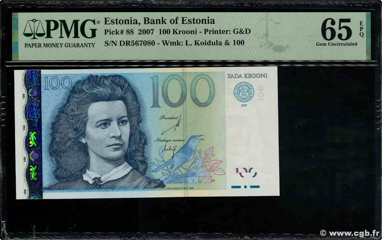100 Krooni ESTLAND  2007 P.88a ST