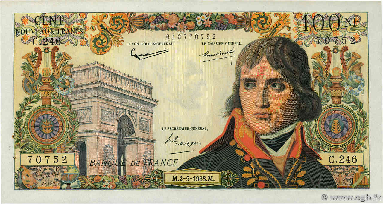 100 Nouveaux Francs BONAPARTE FRANCE  1963 F.59.21 SUP