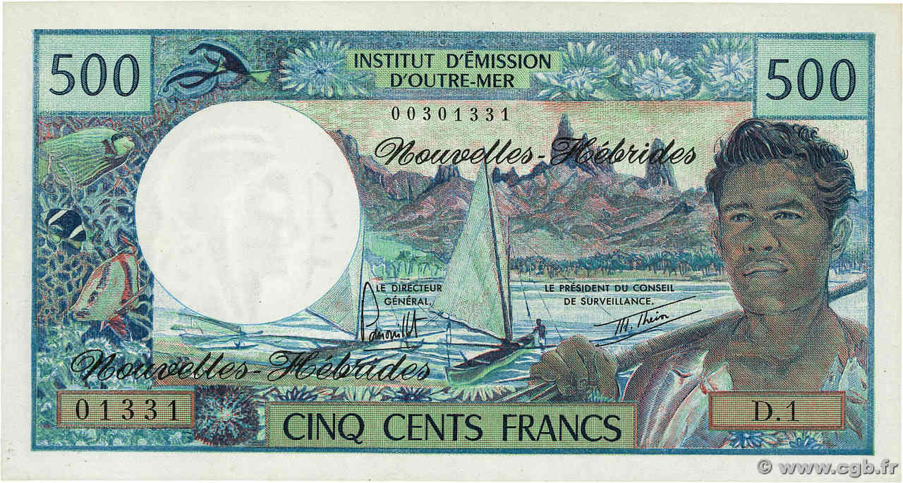 500 Francs NOUVELLES HÉBRIDES  1979 P.19b pr.NEUF