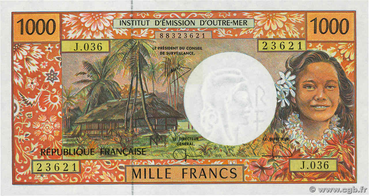 1000 Francs POLYNÉSIE, TERRITOIRES D OUTRE MER  2007 P.02i pr.NEUF