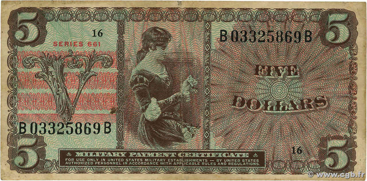 5 Dollars UNITED STATES OF AMERICA  1968 P.M069a F