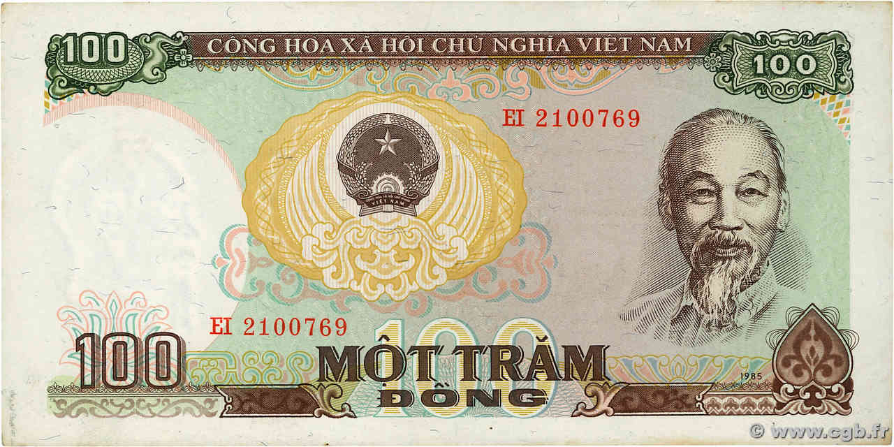 100 Dong VIET NAM   1985 P.098a TTB