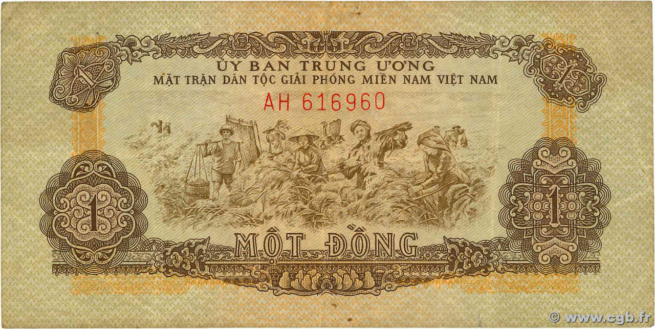 1 Dong VIET NAM SUD  1963 P.R4 TB+