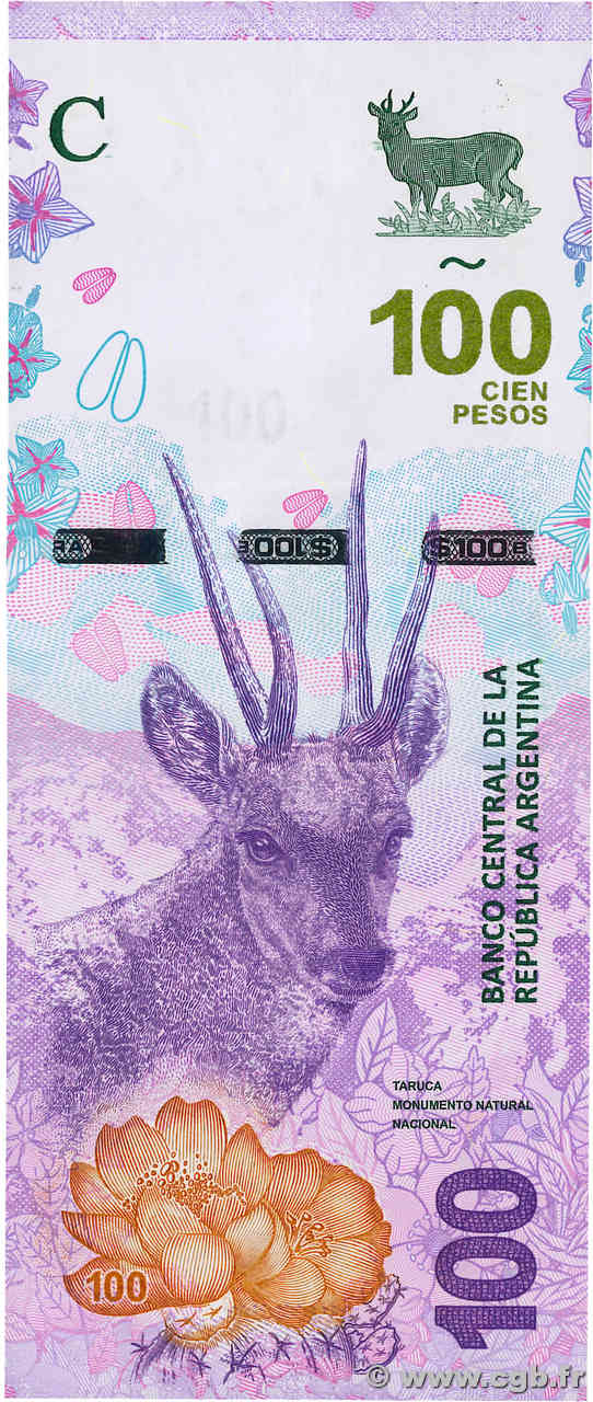 100 Pesos ARGENTINE  2018 P.363A NEUF