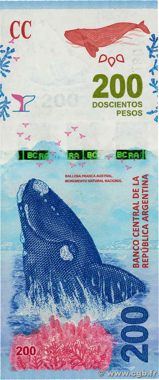 200 Pesos ARGENTINE  2016 P.364a NEUF