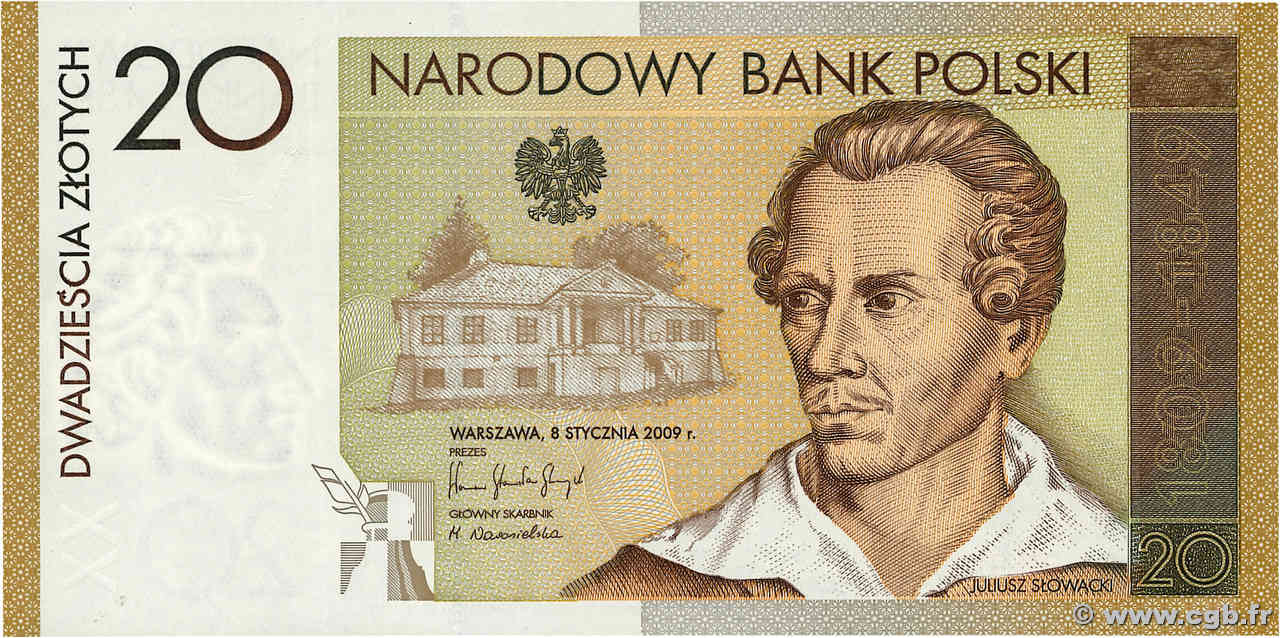20 Zlotych Commémoratif POLOGNE  2009 P.180 NEUF