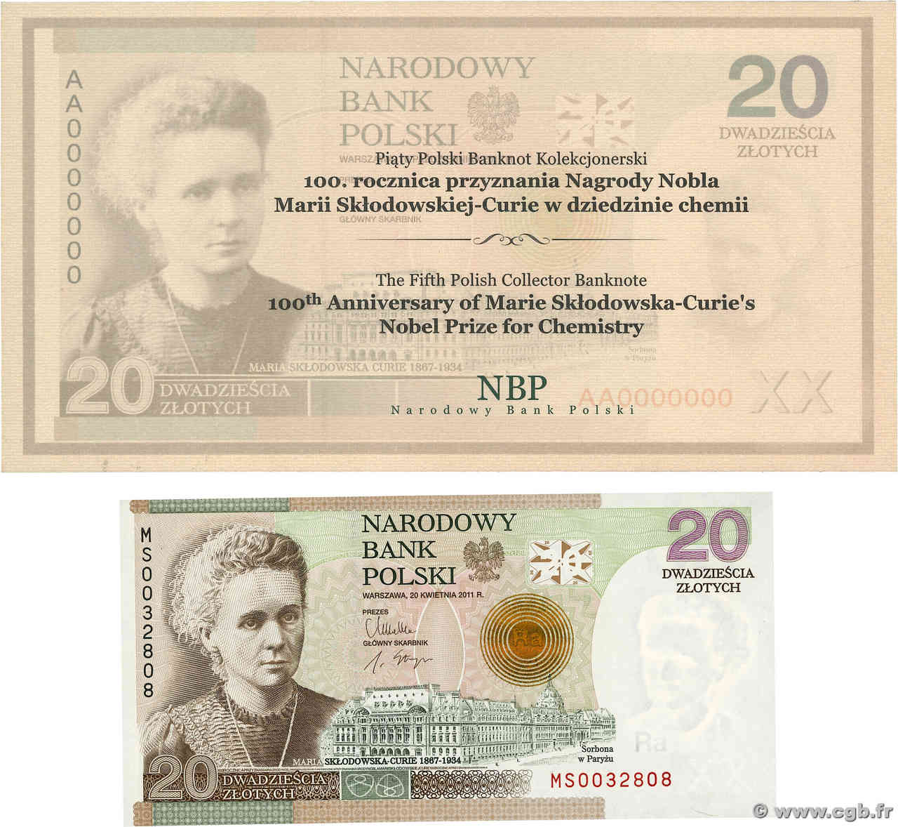 20 Zlotych Set de présentation POLAND  2011 P.182 UNC