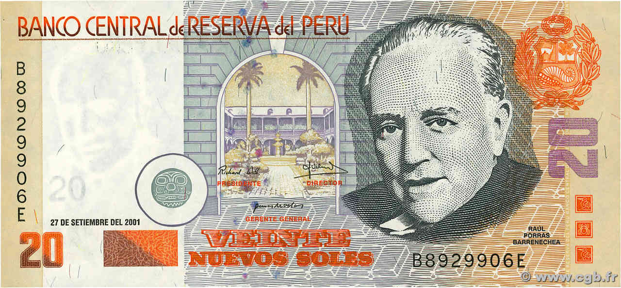 20 Nuevos Soles PÉROU  2001 P.176a NEUF