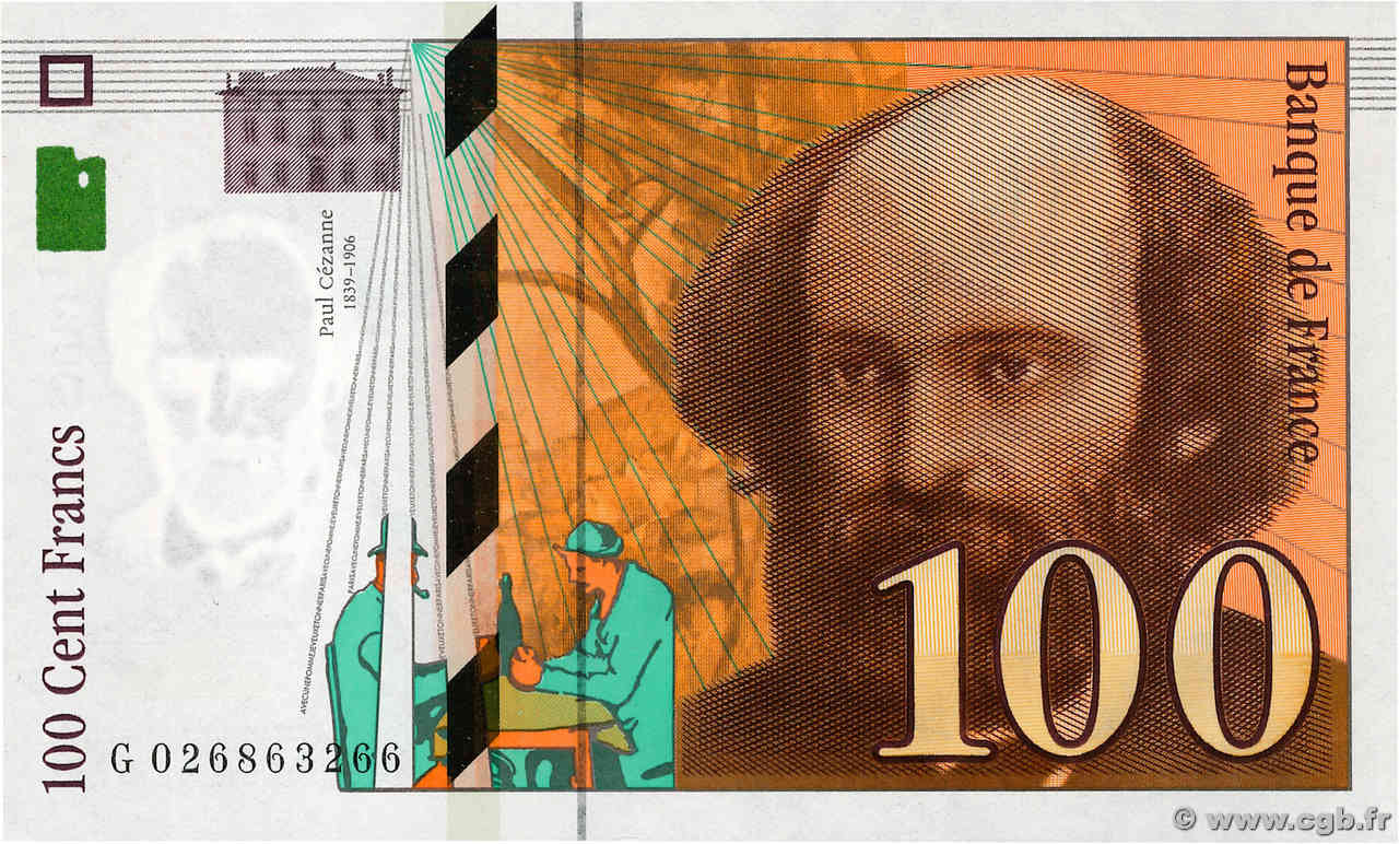 100 Francs CÉZANNE FRANCE  1997 F.74.01 pr.NEUF